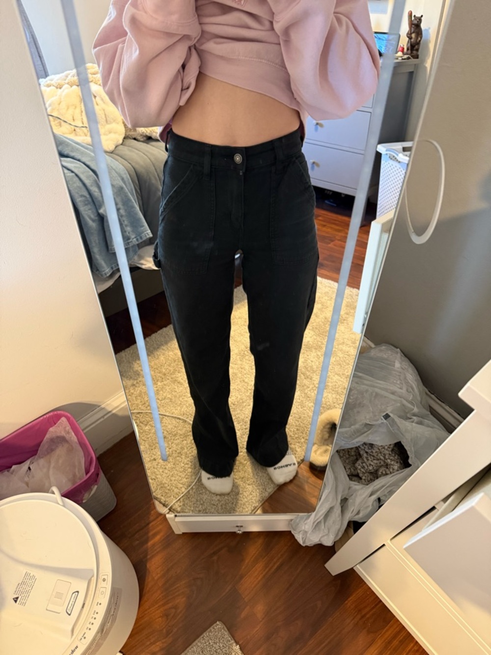 American Eagle Outfitters Black Straight Leg Jeans